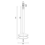 PBS1039-misura-colonnina-segna-percorso-acciaio-spazzolato-base-piatta-nastro-3mt