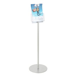 PBS503-espositore-porta-depliant-catalogo-da-terra-autoportante-con-tasche-plexi