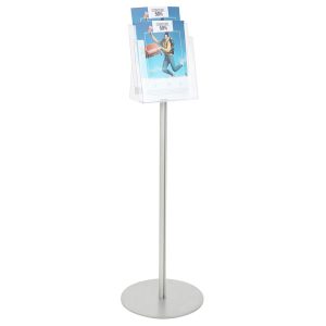 PBS504-porta-depliant-da-pavimento-con-2-tasche-plexi-formato-A4