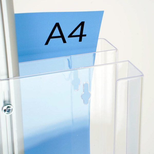 PBS555-porta-depliant-cataloghi-da-terra-bifacciale-con-8-tasche-plexi-A4